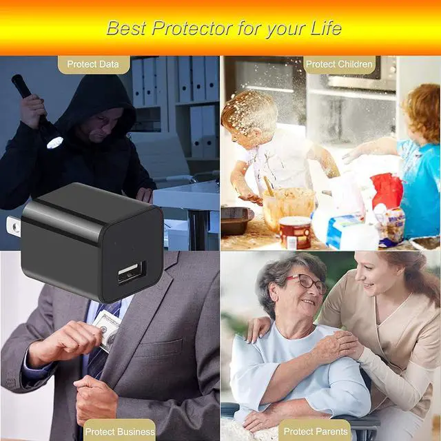 Alt view image 2 of 7 - Spy Camera Charger, Viiwuu Full HD 1080P Video Spy Camera Nanny Cam Surveillance Camera USB Charger Camera Spy Cam Motion Monitoring Hidden Camera for Home Business Spy Camera Charger Hidden Cameras