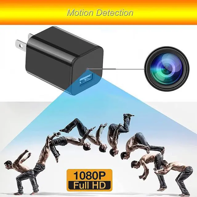 Alt view image 6 of 7 - Spy Camera Charger, Viiwuu Full HD 1080P Video Spy Camera Nanny Cam Surveillance Camera USB Charger Camera Spy Cam Motion Monitoring Hidden Camera for Home Business Spy Camera Charger Hidden Cameras