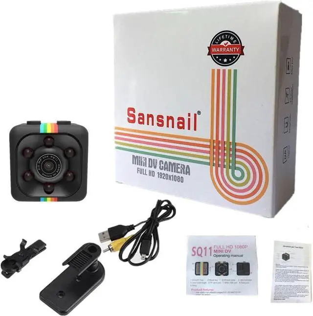 Alt view image 7 of 7 - Mini Spy Camera Sansnail 1080P Hidden Camera SQ11 Portable Small HD Nanny Cam with Night Vision and Motion Detection Indoor Covert Security Camera for Home and Office Hidden Spy Cam