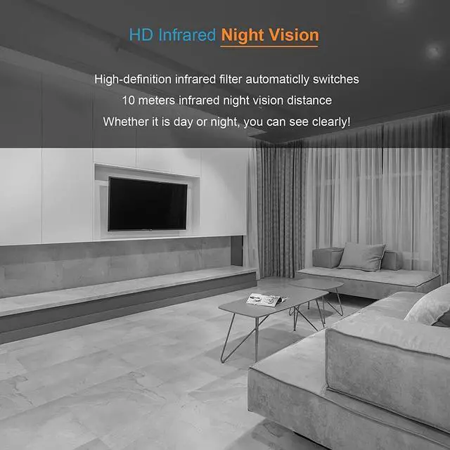 Alt view image 4 of 7 - Mini Spy Camera 1080P Hidden Camera WiFi Hidden Camera Portable Small HD Nanny Cam with Night Vision and Motion Detection, App Remote Access - Indoor Covert Security Camera for Home