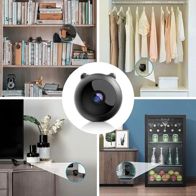 Alt view image 6 of 7 - Mini Spy Camera 1080P Hidden Camera WiFi Hidden Camera Portable Small HD Nanny Cam with Night Vision and Motion Detection, App Remote Access - Indoor Covert Security Camera for Home