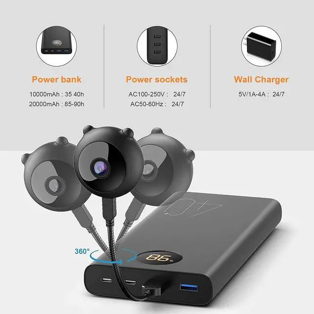Alt view image 7 of 7 - Mini Spy Camera 1080P Hidden Camera WiFi Hidden Camera Portable Small HD Nanny Cam with Night Vision and Motion Detection, App Remote Access - Indoor Covert Security Camera for Home