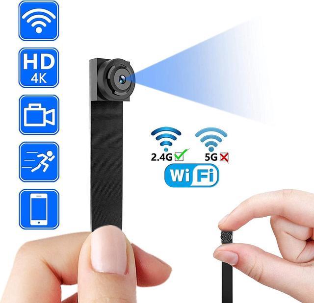 Spy Camera, 4K HD WiFi Hidden Camera, DIY Tiny Wireless Spy Cam, Mini Camera  for Home Surveillance Security Cameras with Motion Detection for Indoor  Outdoor(2.4GHZ Only, No Night Vision) 