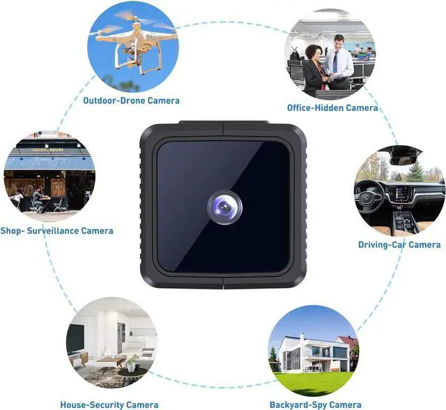 Alt view image 7 of 7 - Mini Spy Camera- Hidden Camera with 32GB SD Card, Nanny Cam 1080P with Night Vision and Motion Detection, Small Cameras for Home Security, Indoor, Office, Warehouse, Apartment