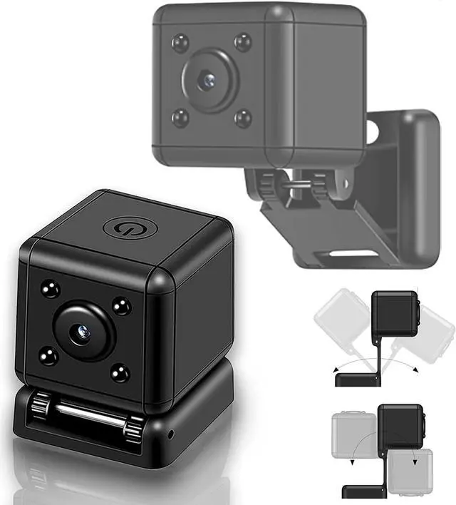 Main image of Hidden Spy Camera Mini Wireless Camera Small Cam with Motion Detection and Night Vision Loop Recording Micro Nanny Cam Cop Pet Indoor Outdoor Security Camera Home Nanny Camera (NO Wi-Fi & SD Card)