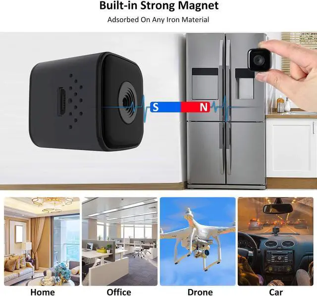 Alt view image 2 of 7 - Meet Romance Mini Spy Camera with 32GB SD Card Waterproof Case 1080P HD Hidden Camera Night Vision Micro Nanny Cam Built-in Battery Surveillance Camera for Indoor and Outdoor (No WiFi)