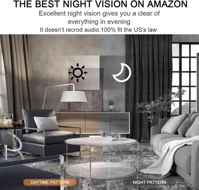 Alt view image 7 of 7 - Hidden Camera Clock,HD 1080P WiFi Alarm Clock Camera with Night Vision/Motion Detection/Loop Recording Wireless Security Camera,Monitor Video Recorder Nanny Cam No Audio