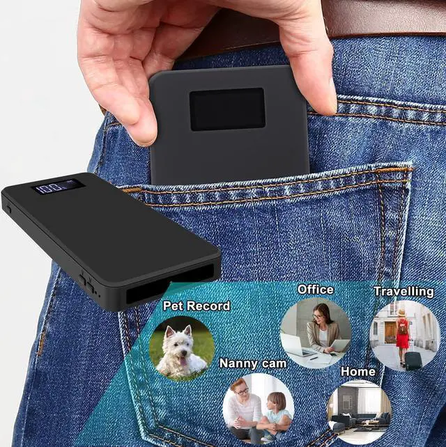 Alt view image 6 of 7 - KEHZKCT 64GB Spy Camera Hidden Camera 10000 mAh Full HD 1080P Mini Spy Hidden Camera,Nanny Cam Hidden Camera,Small Security Hidden Camera with Gravity Sensor/Night Vision - No WiFi