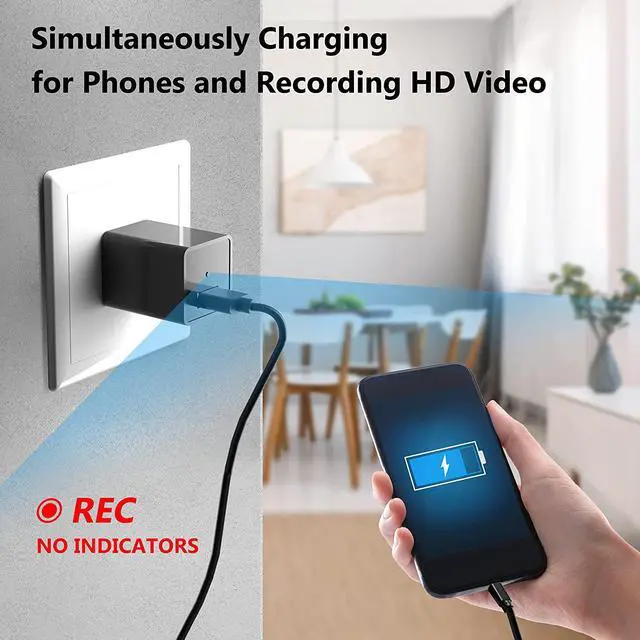 Alt view image 5 of 7 - Spy Camera Charger - Hidden Camera Charger - USB Charger Camera 1080P - Hidden Spy Camera - Hidden Nanny Cam - Hidden Spy Cam - Hidden Cam - Surveillance Camera Full HD