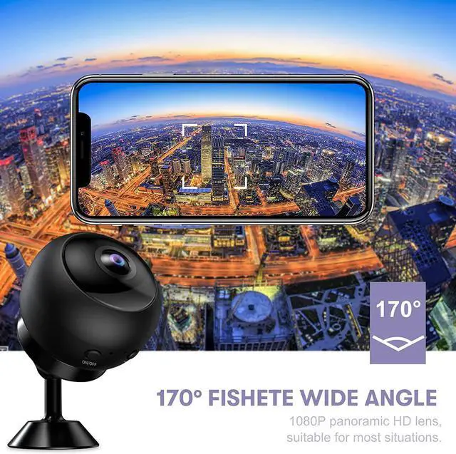 Alt view image 3 of 7 - Mini Spy Camera Wireless - SUNKONG Hidden WiFi Covert Nanny Cam HD - Portable Small Home Security Cameras with Night Vision and Motion Detection, Small Indoor Outdoor Video Car Security Camera