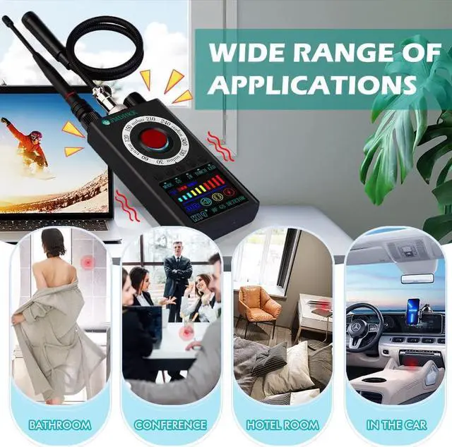 Alt view image 6 of 6 - JMDHKK Hidden Camera detectors ,Bug detectors, Anti spy Detector ,Portable rf Scanner, Camera Finder for Listening Device GPS Tracker Hidden Camera in Office or Hotel or Business Meeting or car