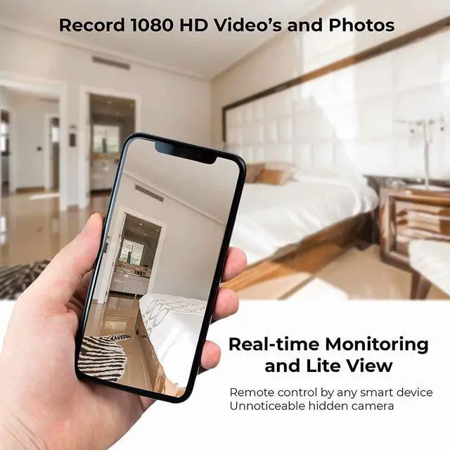 Alt view image 5 of 7 - Wireless Charger with Hidden Spy Camera, LIZVIE 2.4G WiFi A99 Remote Viewing Video/ Night Vision /Motion Detection Mini Nanny House Security Cameras Cam for iPhone Samsung QI Charging