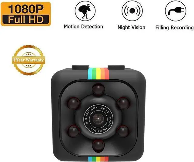 Alt view image 2 of 7 - Mini Spy Camera Sansnail 1080P Hidden Camera SQ11 Portable Small HD Nanny Cam with Night Vision and Motion Detection Indoor Covert Security Camera for Home and Office Hidden Spy Cam