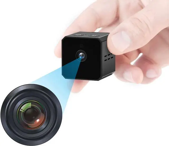 Main image of DICPHIL Hidden Camera 1080P Mini Spy Camera 1080P - Portable Small HD Nanny Cam Spy Cam with Night Vision and Motion Activated - Indoor Covert Security Camera for Home and Outdoor, Black, (QQ1)