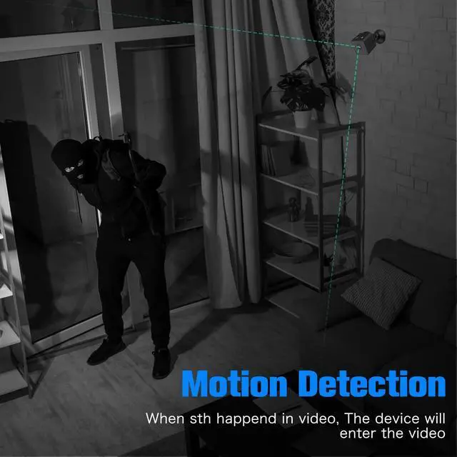 Alt view image 3 of 7 - DICPHIL Hidden Camera 1080P Mini Spy Camera 1080P - Portable Small HD Nanny Cam Spy Cam with Night Vision and Motion Activated - Indoor Covert Security Camera for Home and Outdoor, Black, (QQ1)