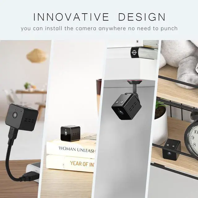 Alt view image 5 of 7 - DICPHIL Hidden Camera 1080P Mini Spy Camera 1080P - Portable Small HD Nanny Cam Spy Cam with Night Vision and Motion Activated - Indoor Covert Security Camera for Home and Outdoor, Black, (QQ1)