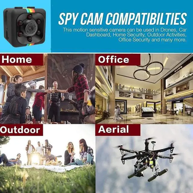 Alt view image 4 of 7 - Lyspace Mini Hidden Camera, Small Cop Cam, Mini DV, Portable HD 1080p Sports Action Video Recorder Covert Body Concealed Little Spy Nanny Camera for Home Car Indoor Outdoor Security-Video Only