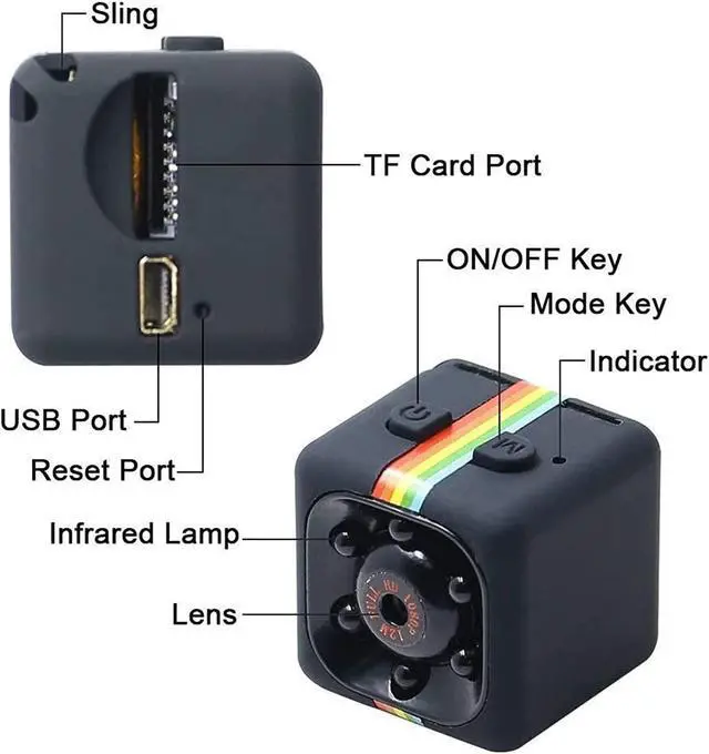 Alt view image 7 of 7 - Lyspace Mini Hidden Camera, Small Cop Cam, Mini DV, Portable HD 1080p Sports Action Video Recorder Covert Body Concealed Little Spy Nanny Camera for Home Car Indoor Outdoor Security-Video Only