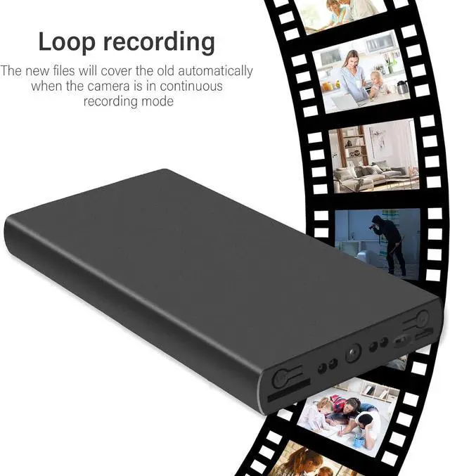 Alt view image 4 of 7 - Spy Camera, Hidden Camera Power Bank Camera,1080P 10000mAh Portable Charger Mini Camera, Home Security Wireless Nanny Cam, Video Recording for Motion Detection/Night Vision, No WiFi Function