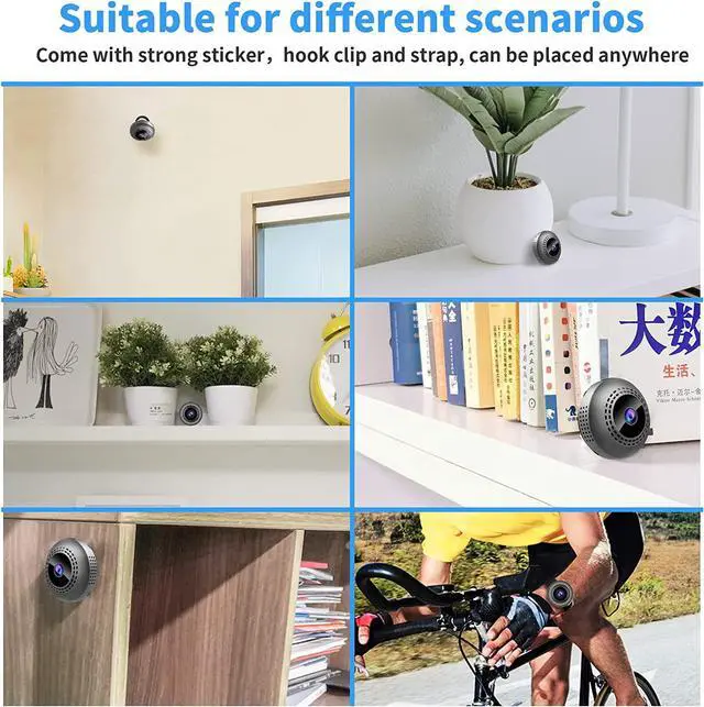 Alt view image 3 of 7 - Ryscam Mini Spy Camera wifi-1080P Wireless Hidden Camera-Nanny Cam Live Feed-Portable Small Surveillance Security Camera for Car Home Indoor-with Cell Phone App