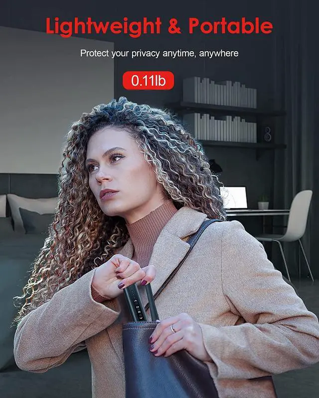 Alt view image 5 of 7 - Hidden Camera Detectors-Anti Spy Detector for Wireless Audio Bug Camera, Bug Detector, GPS Tracker, Smoke Detector Privacy Protector, 6 Levels Sensitivity, 24H Working Time, Home Office Travel