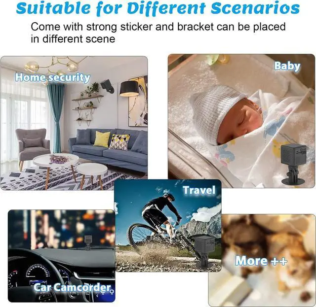 Alt view image 7 of 7 - Hidden Camera Spy Camera 4K WiFi Spy Camera Wireless Mini Spy Camera Nanny Cam Indoor Hidden Spy Camera with Motion Detection Night Vision Real Time Record Security Camera for Home Office Indoor