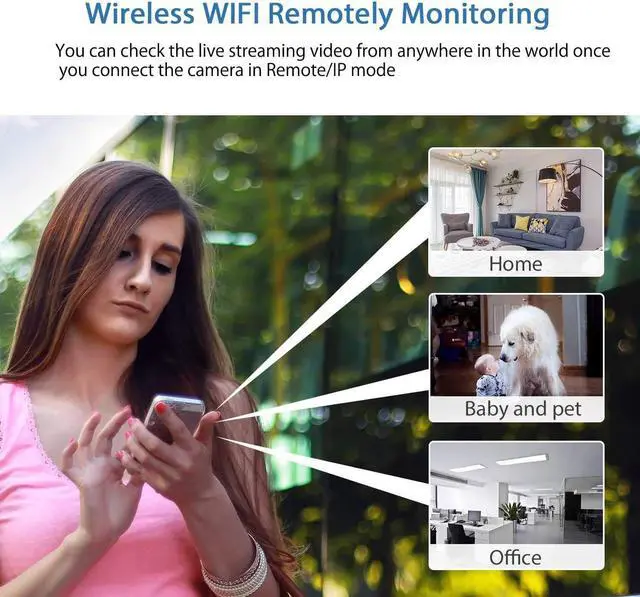 Alt view image 3 of 7 - Hidden Camera with Audio Live Feed WiFi, Mini Spy Camera with Audio, Jayol HD 4K Wireless Hidden Live Stream, Night Vision and Motion Activated Spy Cam Nanny Cam, Security Camera for Home and Outdoor