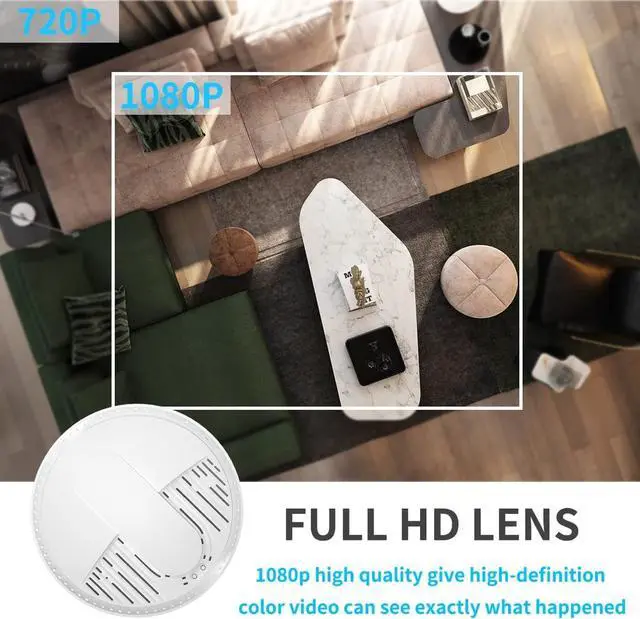 Alt view image 6 of 7 - LIZVIE Smoke Detector Camera, HD 1080P WiFi Camera with Night Vision and Motion Detection Surveillance Camera for Home/Office Security