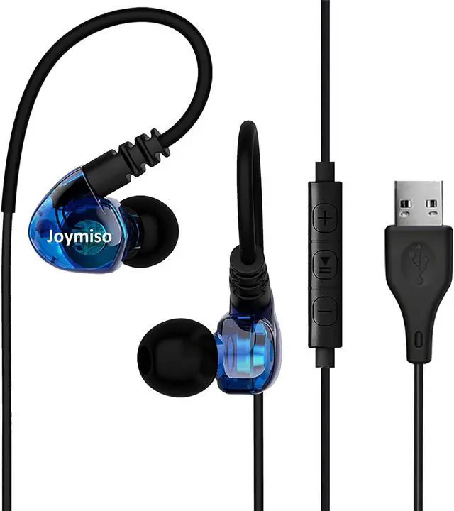 Main image of USB Earbuds with Microphone for PC Laptop, 6.5Ft Long Cord Wired USB Headphones Headset for Computer Desktop MacBook PS4 PS5 Work Calls Gaming, Over Ear in-Ear Earphones w Case, Control, Mute Function