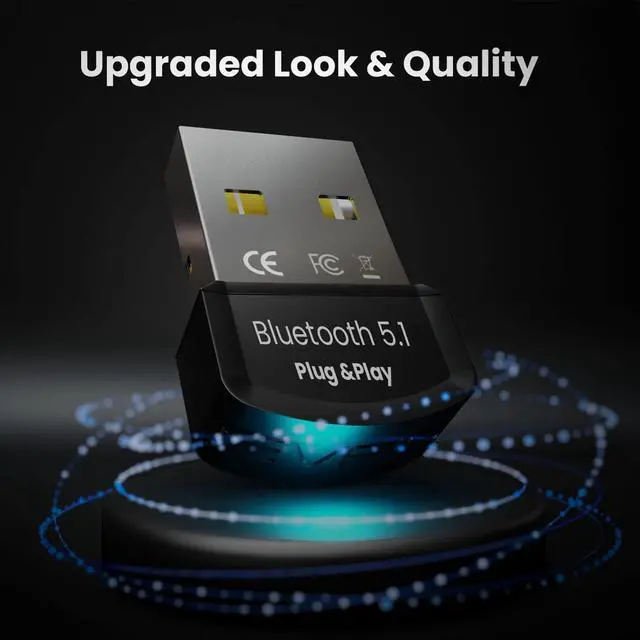 Alt view image 7 of 7 - USB Bluetooth Adapter for PC 5.1 - Bluetooth Dongle 5.1 USB Bluetooth Dongle for PC - Windows 11/10 Plug and Play. for Computer Desktop, Laptop, Mouse, Keyboard, Printers, Headsets, Speakers.