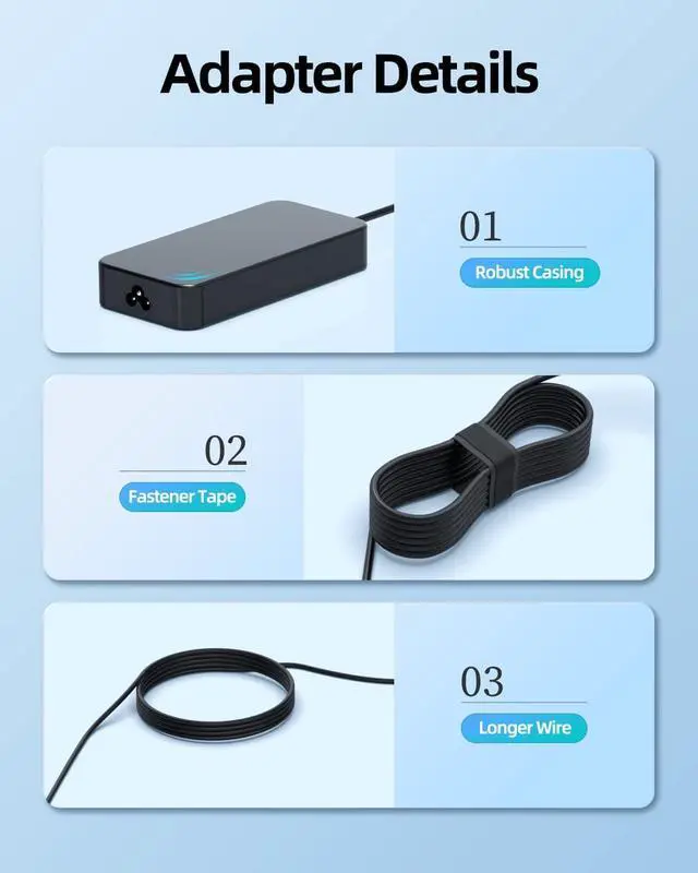 Alt view image 2 of 6 - 135W AC Charger Fit for Acer Nitro 5 7 AN515-51 AN515-41 AN515-42 AN515-52 AN515-53 AN515-31 AN715-51 N18C3 AN517-51 N18C4 AN515-55-53AG AN515-44-R99Q AN515-55-52KW Laptop Adapter Power Supply Cord