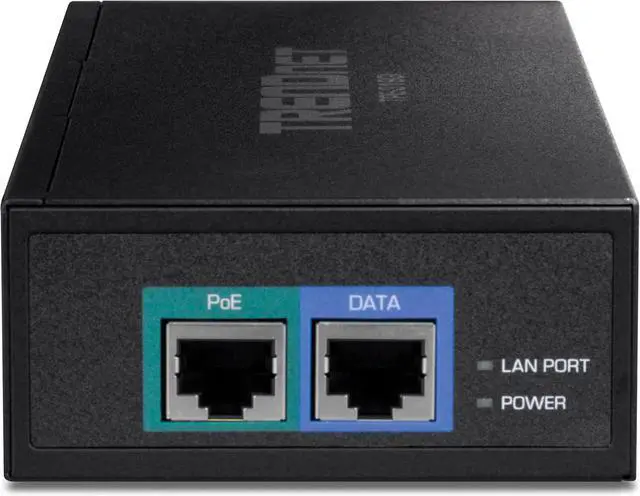 Alt view image 4 of 19 - TRENDnet 10G PoE++ Injector, Supplies PoE (15.4W), PoE+  (30W), or PoE++ (90W), Converts a Non-PoE Port To A PoE ++ 10G port, Metal Housing, Black, TPE-319GI