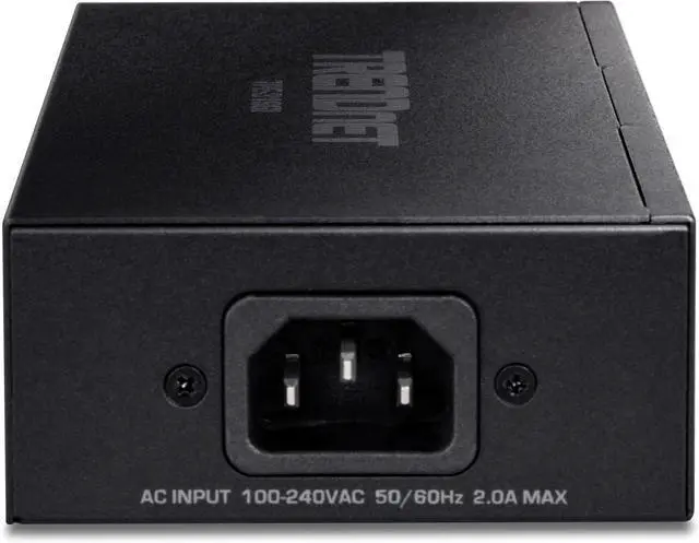 Alt view image 5 of 19 - TRENDnet 10G PoE++ Injector, Supplies PoE (15.4W), PoE+  (30W), or PoE++ (90W), Converts a Non-PoE Port To A PoE ++ 10G port, Metal Housing, Black, TPE-319GI