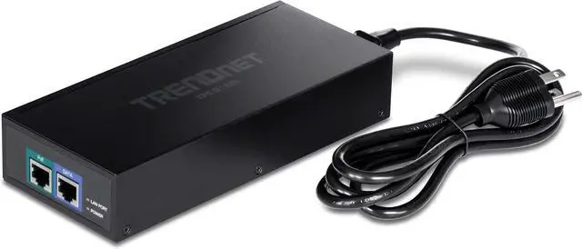 Alt view image 13 of 19 - TRENDnet 10G PoE++ Injector, Supplies PoE (15.4W), PoE+  (30W), or PoE++ (90W), Converts a Non-PoE Port To A PoE ++ 10G port, Metal Housing, Black, TPE-319GI