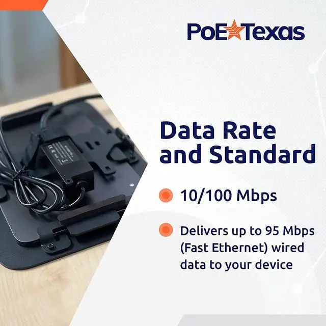 Alt view image 4 of 6 - PoE Texas IEEE 802.3af PoE to USB-C Power and 10/100 Data with Power Delivery - Use Power Over Ethernet from A Network Switch to Charge Apple iPad mini 3, iPad Air, Samsung Tab S7 Lite and More