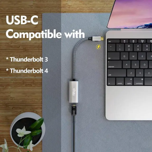 Alt view image 3 of 7 - 2.5G USB C to Ethernet Adapter, fairikabe USB Type C to LAN Network Adapter Gigabit Compatible with Thunderbolt 3, for Mac, MacBook Air, MacBook Pro, iPad Pro, iPad Air, Laptop, Computer