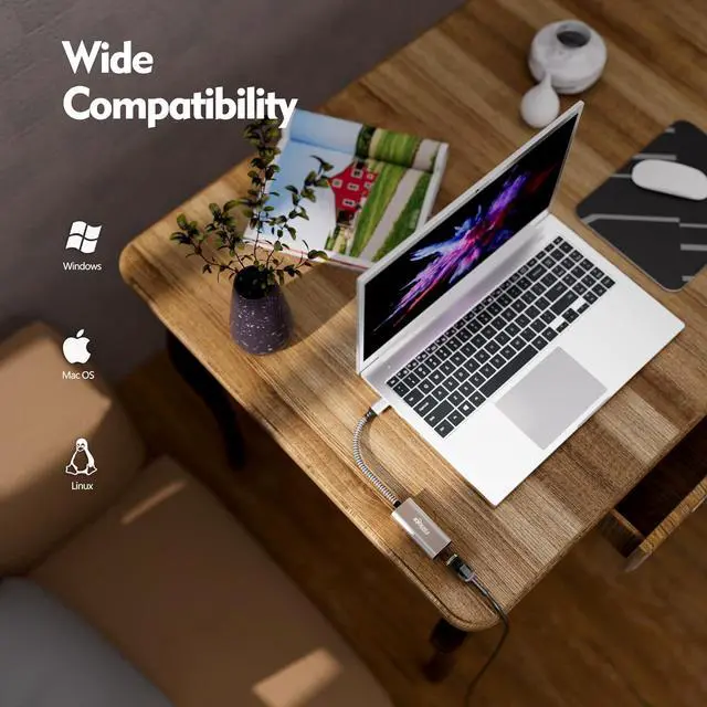 Alt view image 6 of 7 - 2.5G USB C to Ethernet Adapter, fairikabe USB Type C to LAN Network Adapter Gigabit Compatible with Thunderbolt 3, for Mac, MacBook Air, MacBook Pro, iPad Pro, iPad Air, Laptop, Computer