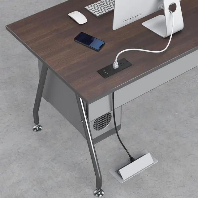 Alt view image 5 of 7 - Conference Recessed Power Strip Waterproof, with PD 20W USB C Fast Charging Port,2 Outlets,Furniture Recessed Power Outlet,Desk Power Strip Surge Protector,Drawer Outlet,Flat Plug,6ft Cable (Black)