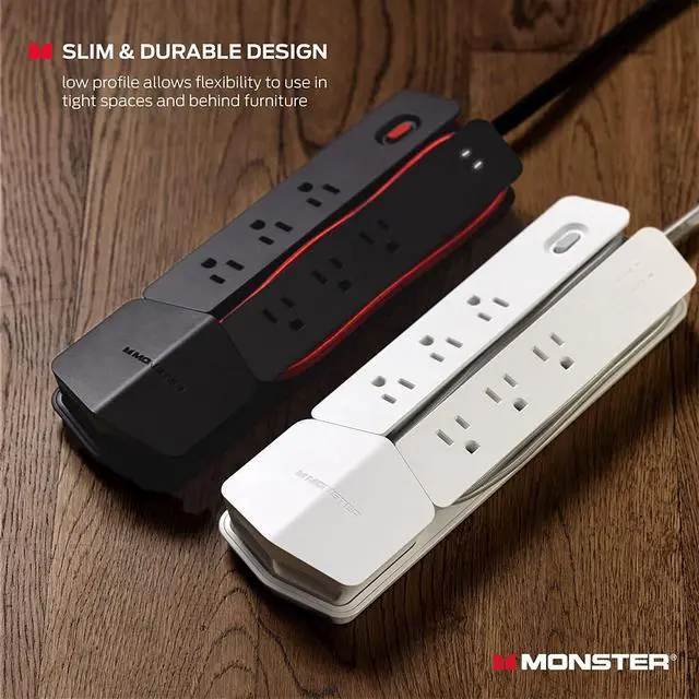 Alt view image 5 of 7 - Power Center Vertex Surge Protector With Detachable Power Strip - 6 AC Outlets, 2 USB-A Ports & 1 USB-C Port