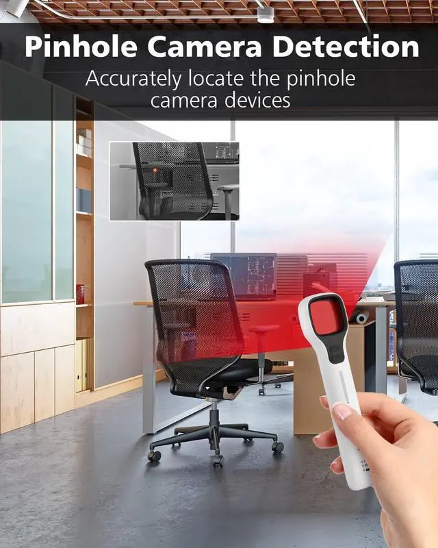 Alt view image 3 of 6 - VOIVEY G6 Sport Bug Detector for Hidden Camera, Fashionable Privacy Protector with Anti Theft System, Hidden Camera Detectors, 7 Levels Sensitivity, 30H Working Time