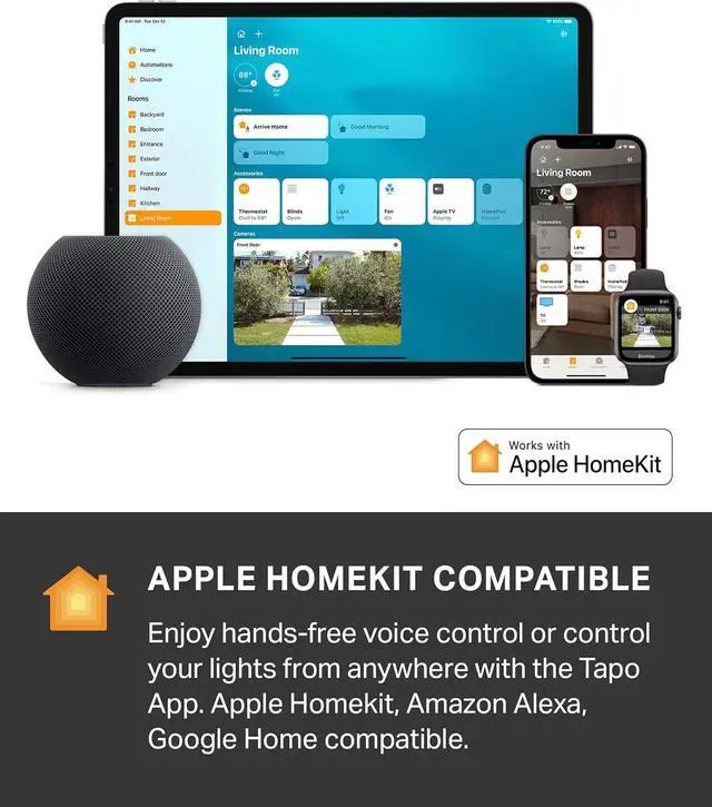 Alt view image 5 of 7 - TP-Link RGBWIC Smart LED Light Strip 16.4Ft 1000 Lumens 16M Dimmable Colors 50 Color Zones Works w/ HomeKit/Alexa/Google Home Sync-to-Sound IP44 PU Coating Trimmable L930-5