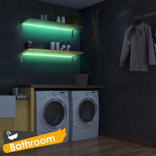 Alt view image 7 of 7 - 3-Pack Shelf Lights Upgrade Battery Operated 20inch Led Strip Lights with Remote Color Change with Timer Floating Shelves LED Wall Lights DIY Led for Bedroom Kitchen Indoor Room Decor