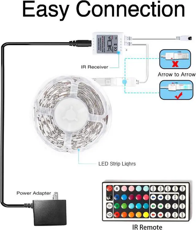 Alt view image 3 of 6 - Led Lights for Bedroom 32.8ft Led Strip Lights RGB Color Changing Strip Light with Remote Control Led Light for Room Decor Home Decor