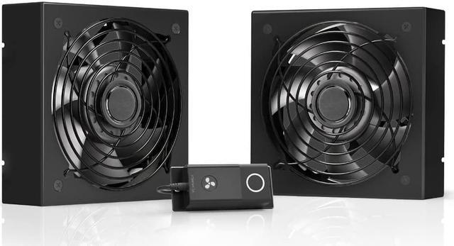 Main image of AC Infinity Rack ROOF Fan KIT, Quiet Dual-Fans with Speed Controller, for Cooling AV, Home Theater, Network 19 Racks