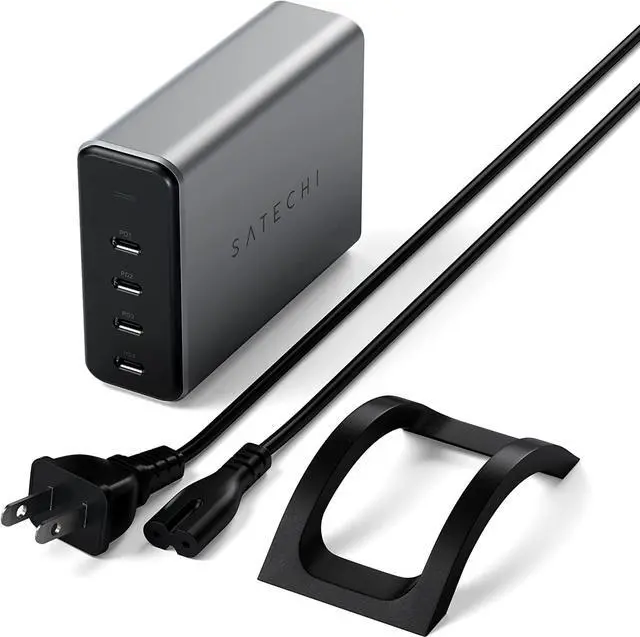 Alt view image 6 of 7 - Satechi 165W USB-C 4-Port PD GaN Charger  Compatible with MacBook Pro M1 Pro & Max 2021, MacBook Air/Pro M1 2020, iPad Pro 2021, iPhone 13 Pro Max/13 Pro/13/13 Mini, 12 Pro Max/12 Pro/12/12 Mini