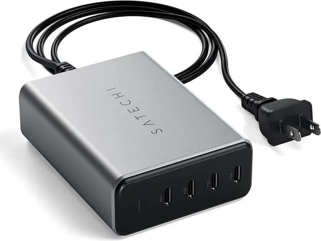 Alt view image 7 of 7 - Satechi 165W USB-C 4-Port PD GaN Charger  Compatible with MacBook Pro M1 Pro & Max 2021, MacBook Air/Pro M1 2020, iPad Pro 2021, iPhone 13 Pro Max/13 Pro/13/13 Mini, 12 Pro Max/12 Pro/12/12 Mini