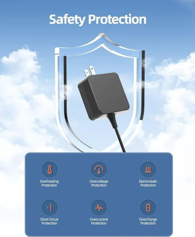 Alt view image 2 of 7 - 45W USB Type C AC Charger Fit for Asus Chromebook Flip C434TA C434T C434 C433TA C433T C433 C436FA C436F C436 C214MA C214M C214 Adapter Power Supply Cord