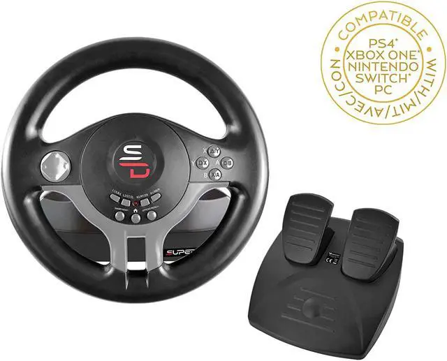 Main image of Superdrive - racing Driving Wheel with pedals and gearshift paddles for nintendo Switch - Ps4 - Xbox One - PC - Ps3