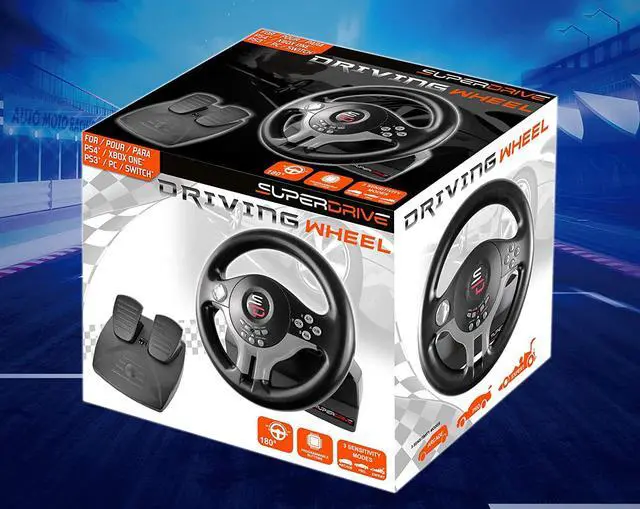 Alt view image 6 of 7 - Superdrive - racing Driving Wheel with pedals and gearshift paddles for nintendo Switch - Ps4 - Xbox One - PC - Ps3