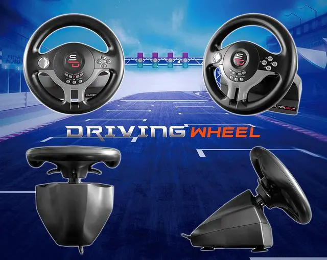 Alt view image 5 of 7 - Superdrive - racing Driving Wheel with pedals and gearshift paddles for nintendo Switch - Ps4 - Xbox One - PC - Ps3